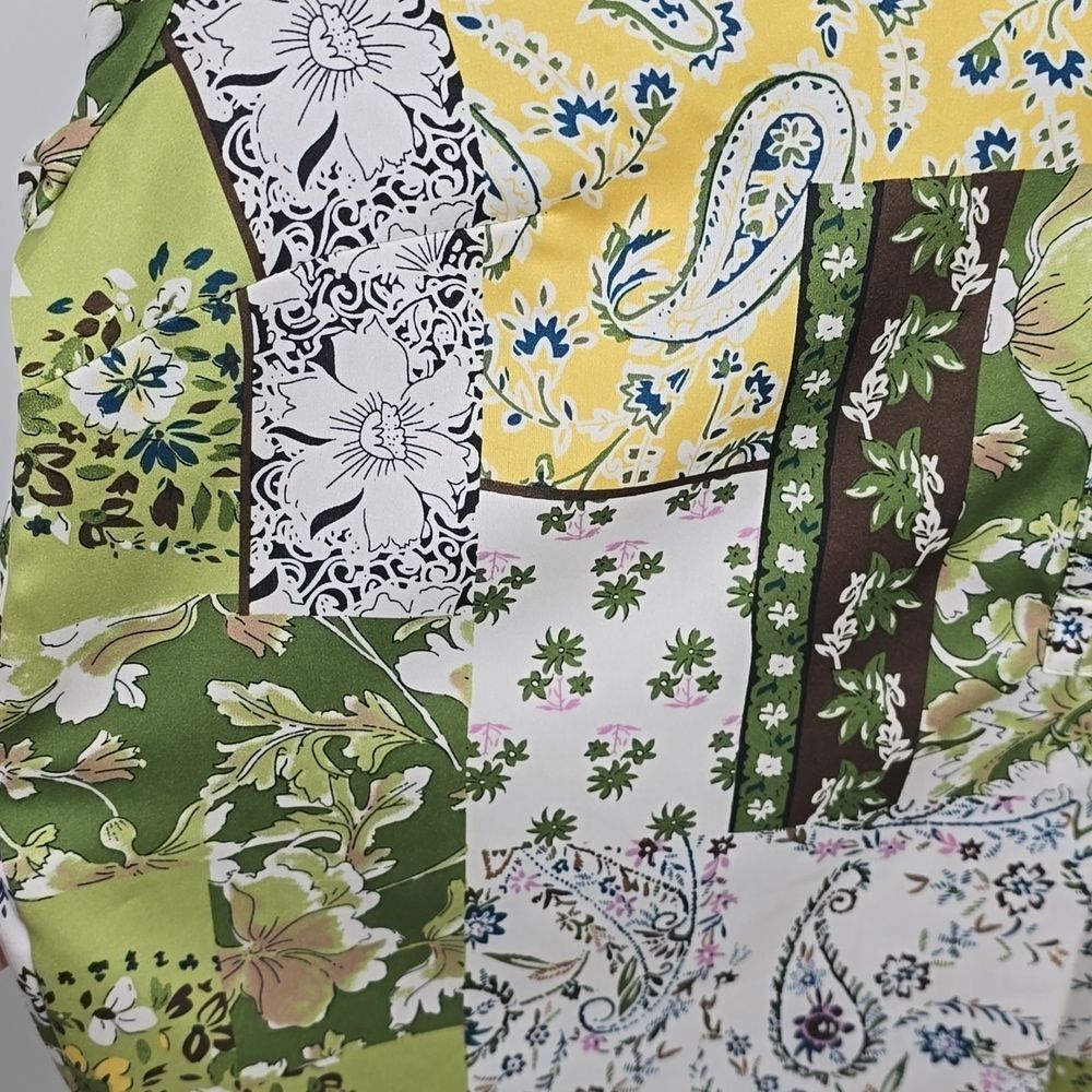 {Joie} Green Floral Popover Blouse Top - Size Small - Picture 12 of 16